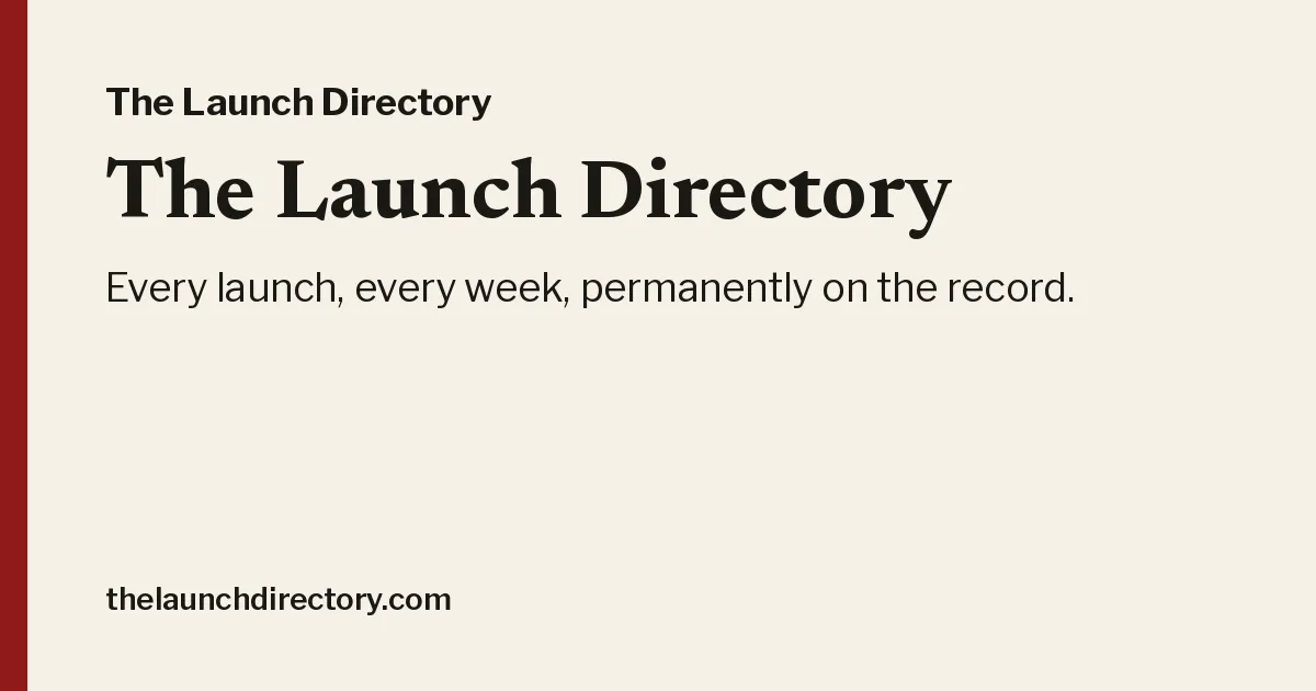 The landing page of thelaunchdirectory.com